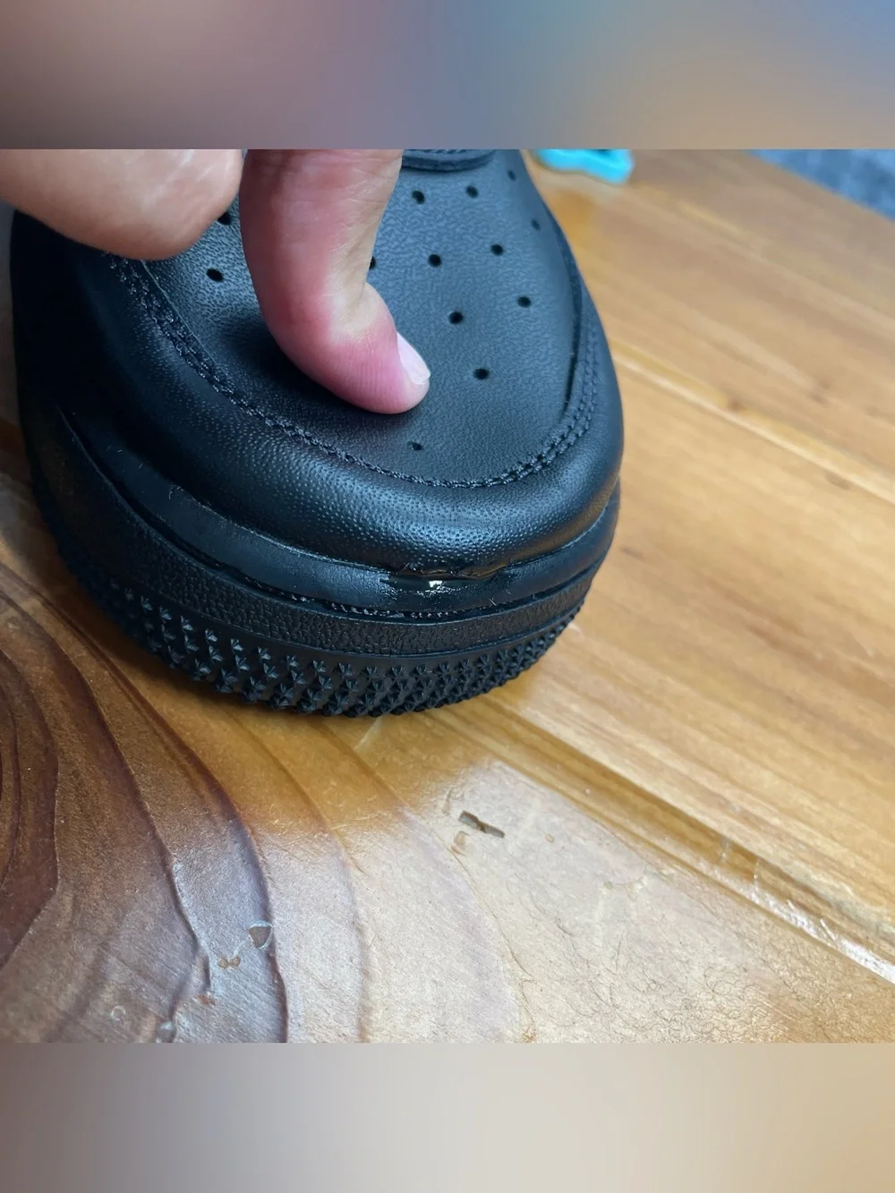 Nike Air Force 1 '07 Womens 8.5 Triple Black AF1 Low Sneakers DD8959-001 READ